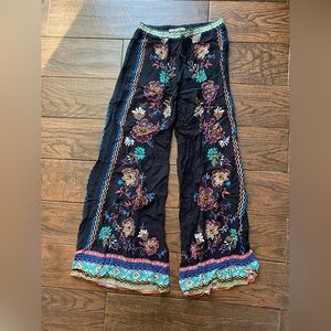 Flying Tomato Black Floral Pants